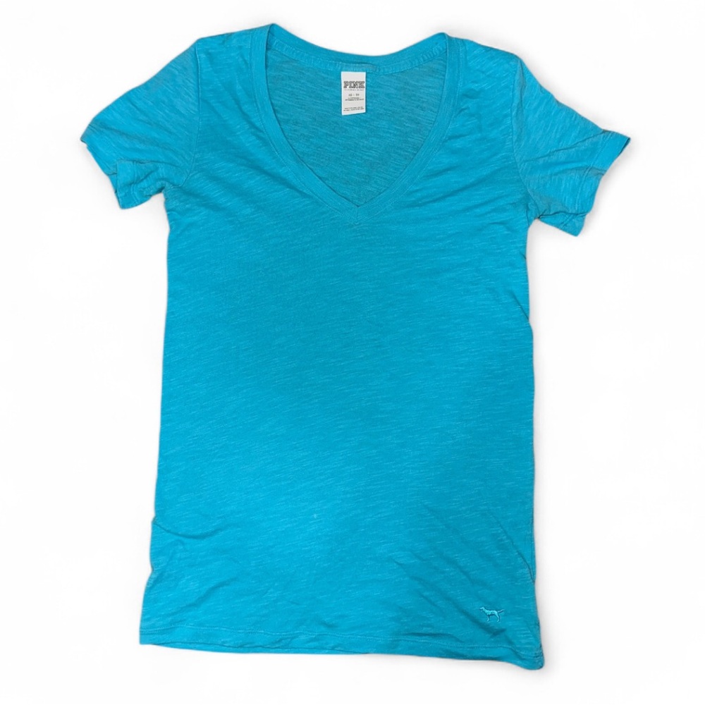 PINK Victoria's Secret Teal Short Sleeve Tee